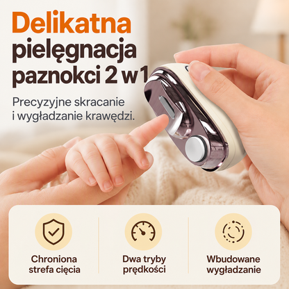 Elektryczny obcinacz i wygładzacz do paznokci 2 w 1