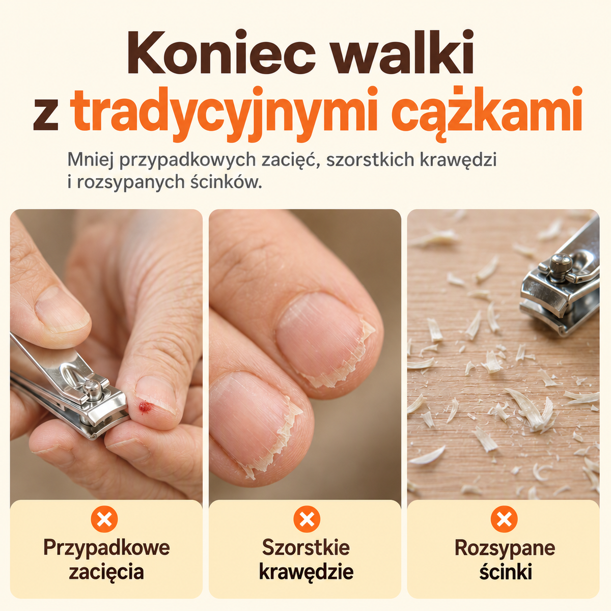 Najczęstsze problemy tradycyjnych cążek do paznokci