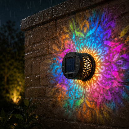 Solarna lampa ścienna Mandala