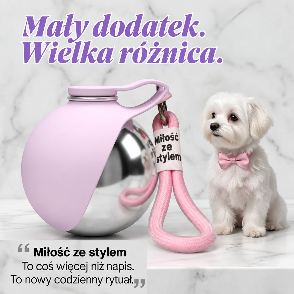 Butelka podróżna dla psa ze składaną miseczką — 2