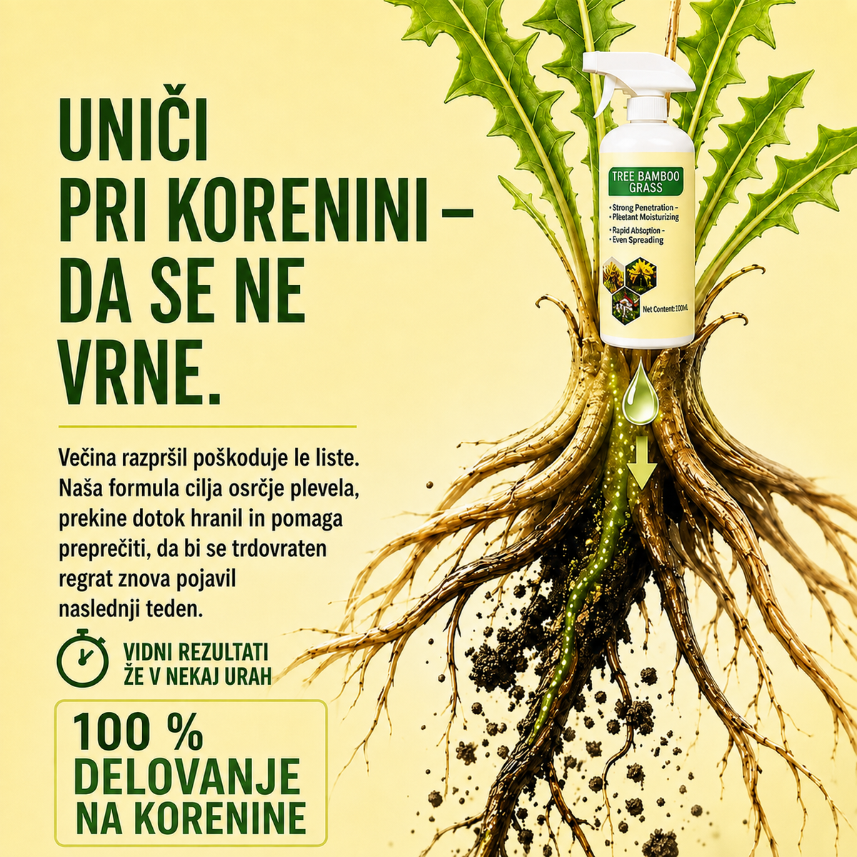 Naturalny spray na chwasty i trawę — 100ML