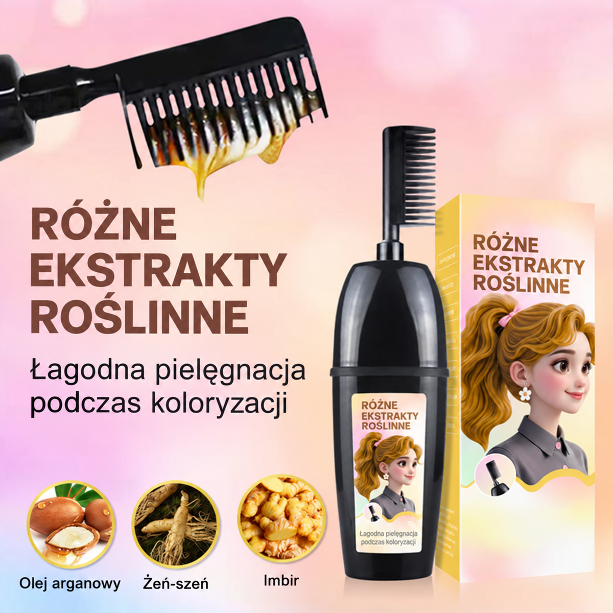 3-in-1 hair dye comb