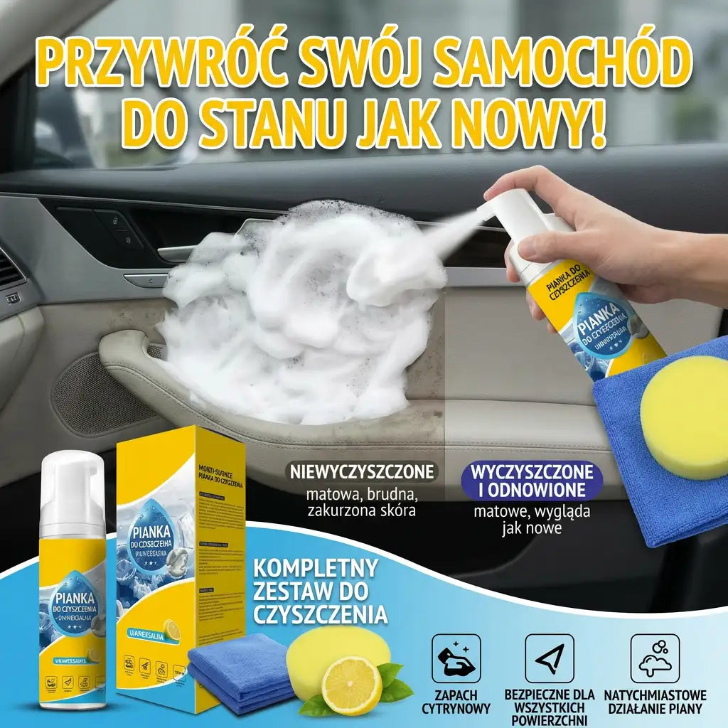 Aktywna pianka czyszcząca do auta i domu