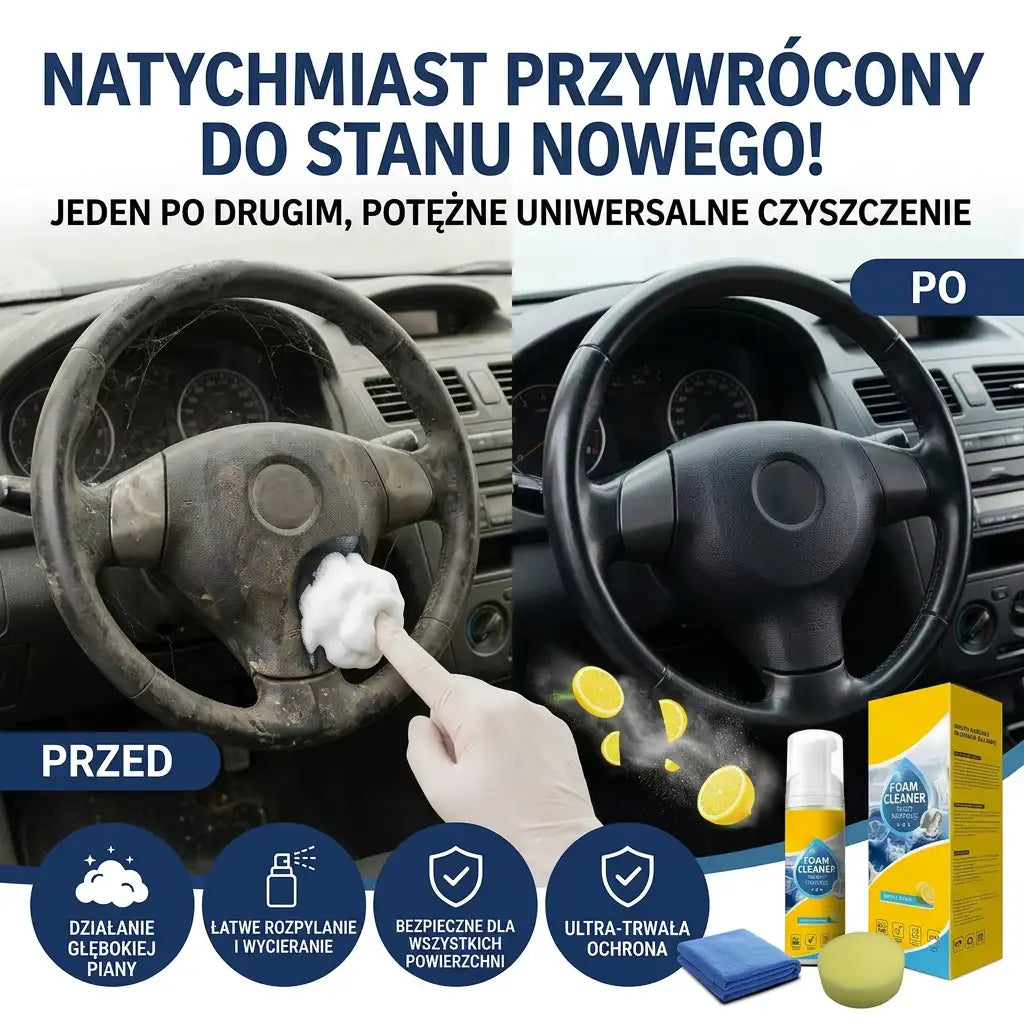 Aktywna pianka czyszcząca do auta i domu