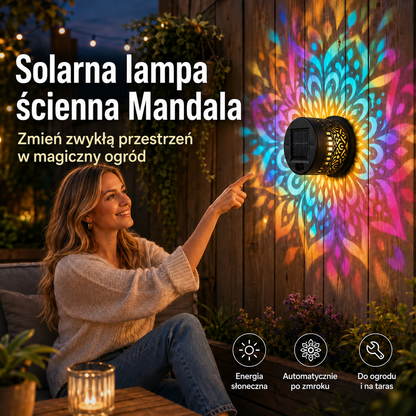 Solarna lampa ścienna Mandala