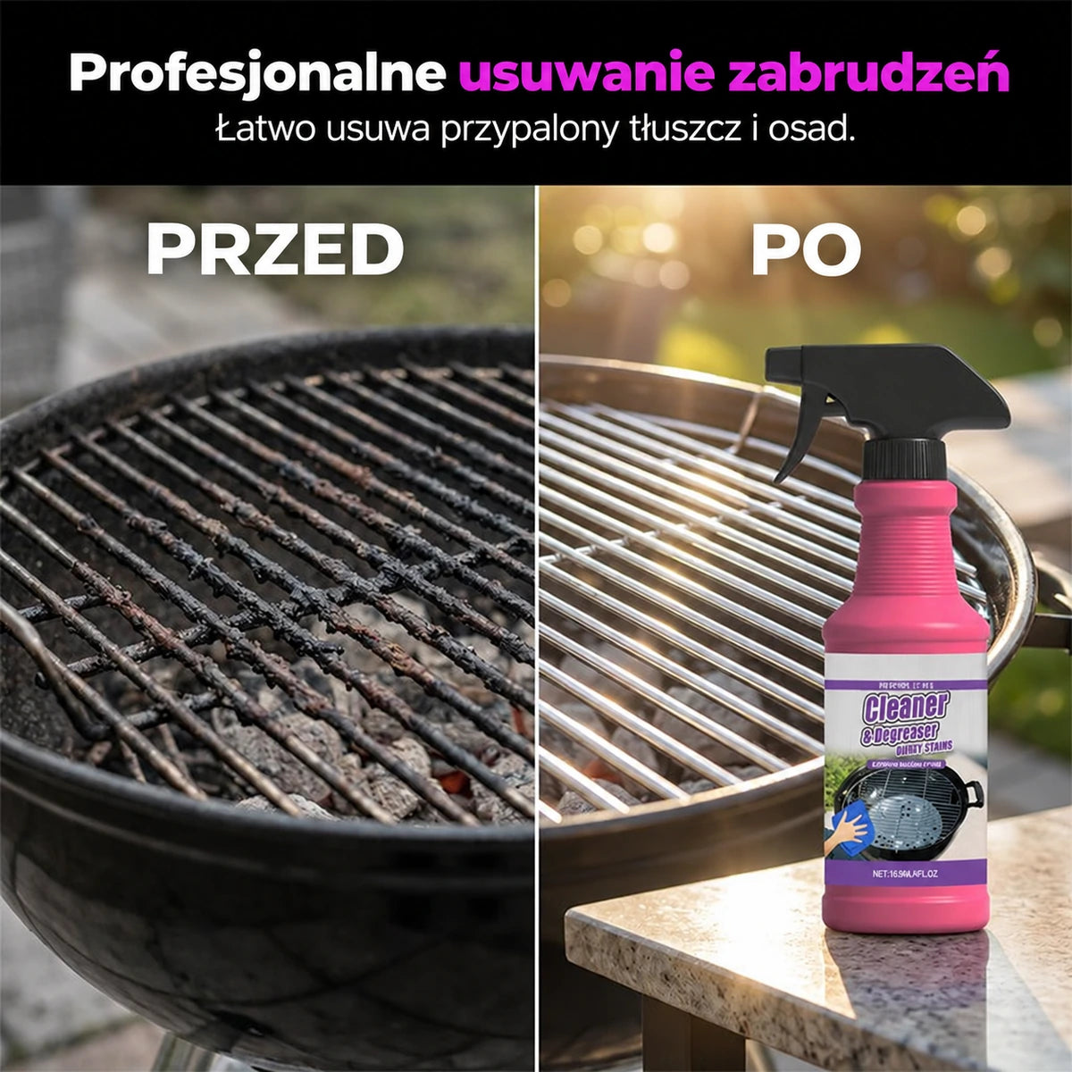 Silny odtłuszczacz do grilla