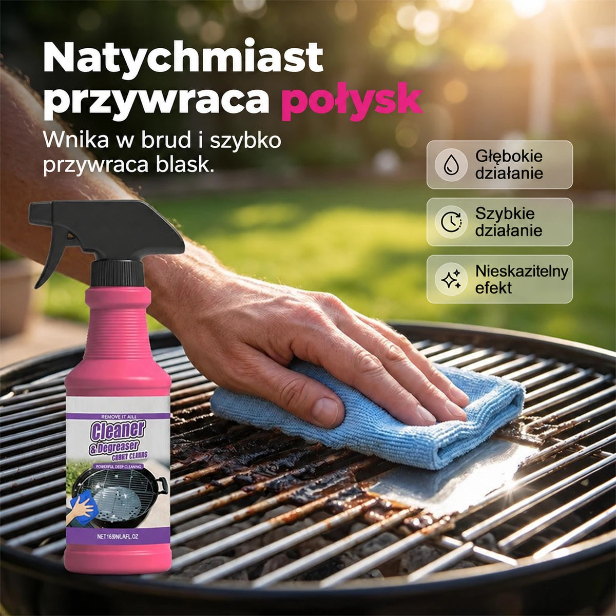Silny odtłuszczacz do grilla